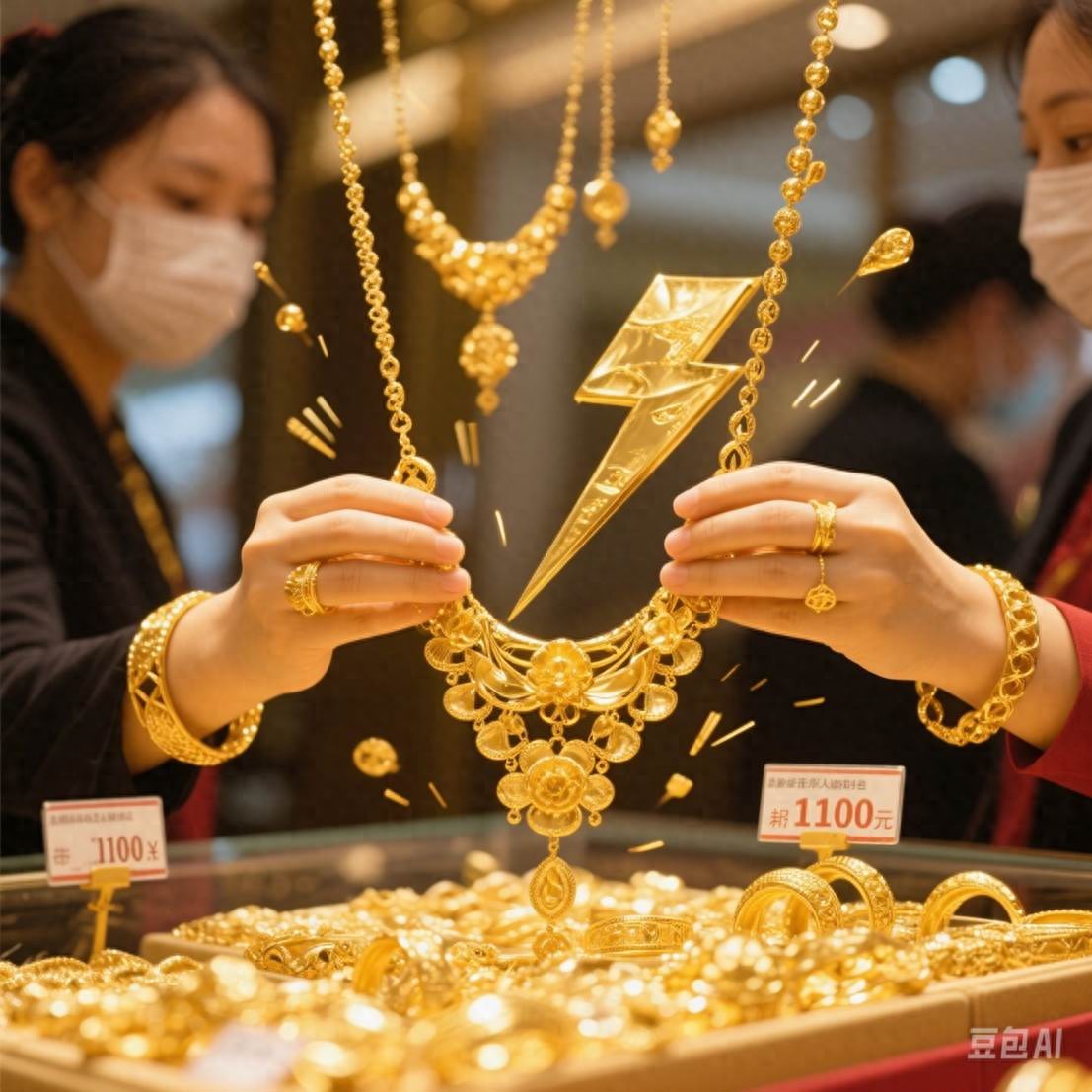 黄金市场现波澜，金饰价破1100元/克大关引全民热议